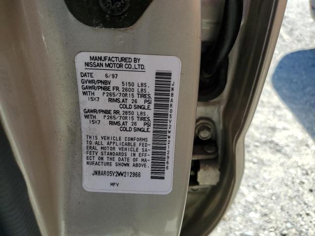 JN8AR05Y2WW212966 - 1998 NISSAN PATHFINDER LE 米色 照片 10