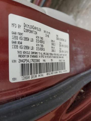 2A4GP54L17R223802 - 2007 CHRYSLER TOWN & COU TOURING 红色 照片 10