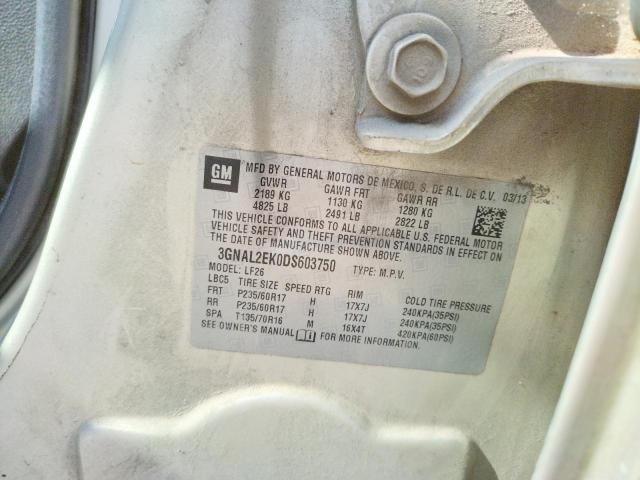 3GNAL2EK0DS603750 - 2013 CHEVROLET CAPTIVA LS 米色 照片 12