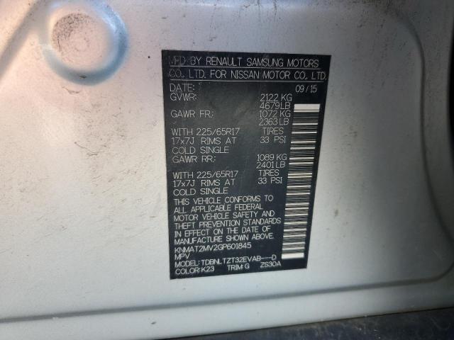 KNMAT2MV2GP601845 - 2016 NISSAN ROGUE S SILVER photo 14