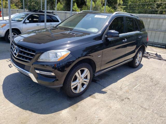 4JGDA5HB2CA027180 - 2012 MERCEDES-BENZ ML 350 4MATIC BLACK photo 1
