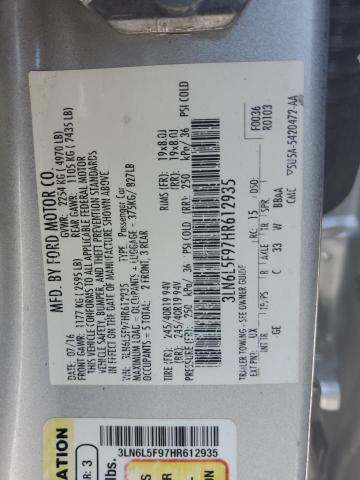 3LN6L5F97HR612935 - 2017 LINCOLN MKZ RESERVE Silber Foto 12