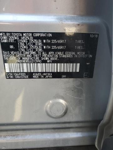 JTMZFREV0JJ212990 - 2018 TOYOTA RAV4 LE فضي صورة 13