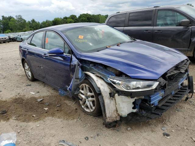 1FA6P0H77E5357859 - 2014 FORD FUSION SE BLUE photo 4