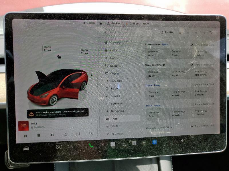 5YJ3E1EA8NF189530 - 2022 TESLA MODEL 3 RED photo 9