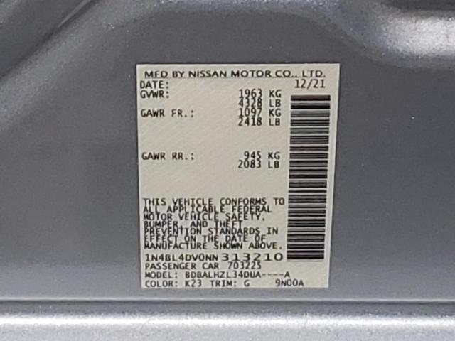 1N4BL4DV0NN313210 - 2022 NISSAN ALTIMA SV SILVER photo 12