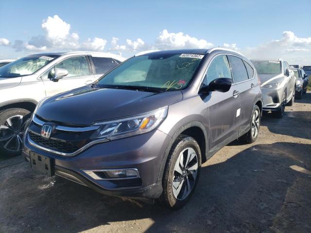 5J6RM4H99FL066604 - 2015 HONDA CR-V TOURING GRAY photo 2