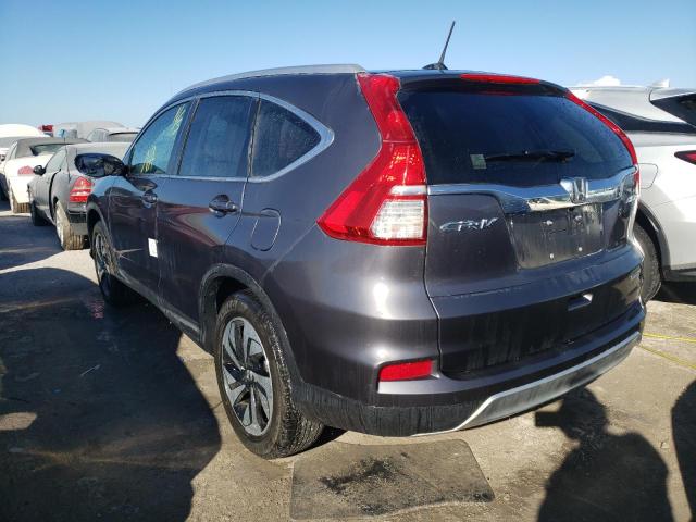 5J6RM4H99FL066604 - 2015 HONDA CR-V TOURING GRAY photo 3