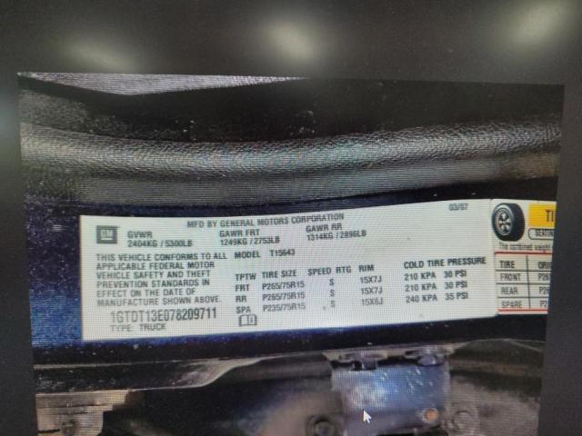 1GTDT13E078209711 - 2007 GMC CANYON BLUE photo 13