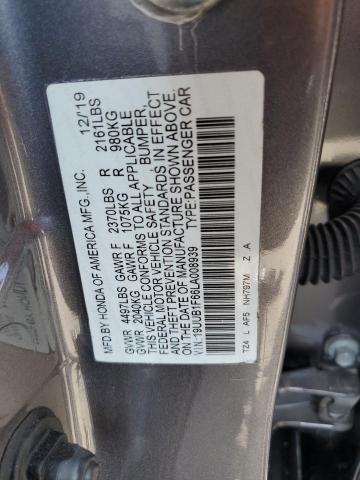 19UUB1F66LA008939 - 2020 ACURA TLX TECHNOLOGY GRAY photo 12