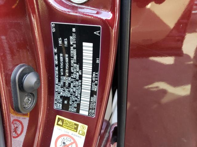 5TDJKRFH0GS241810 - 2016 TOYOTA HIGHLANDER XLE Շագանակագույն լուսանկար 13