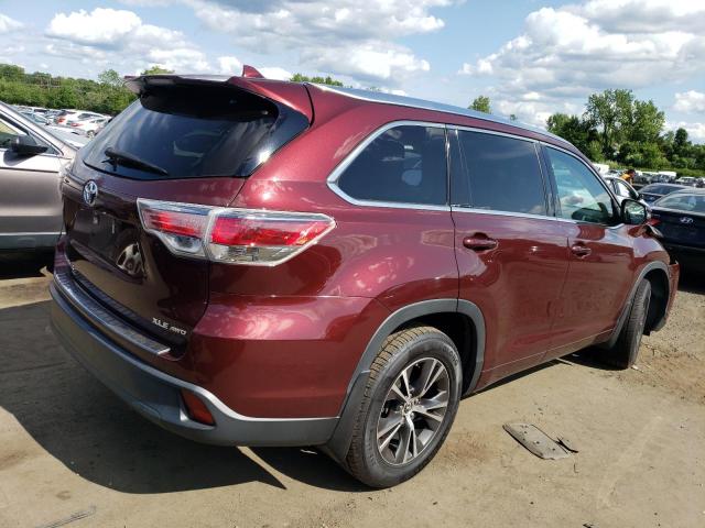 5TDJKRFH0GS241810 - 2016 TOYOTA HIGHLANDER XLE Շագանակագույն լուսանկար 3