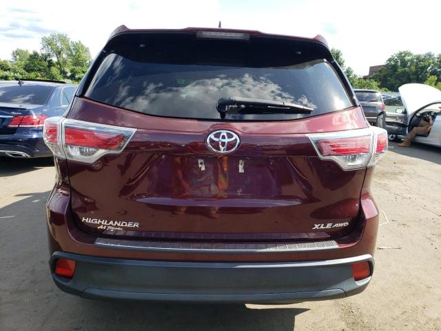 5TDJKRFH0GS241810 - 2016 TOYOTA HIGHLANDER XLE Շագանակագույն լուսանկար 6
