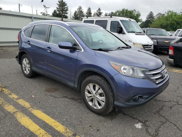 2HKRM4H77EH704470 - 2014 HONDA CR-V EXL BLUE photo 4