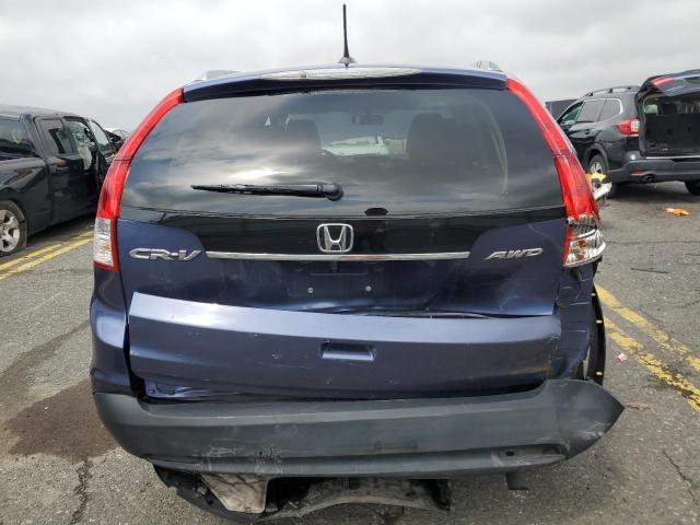 2HKRM4H77EH704470 - 2014 HONDA CR-V EXL BLUE photo 6