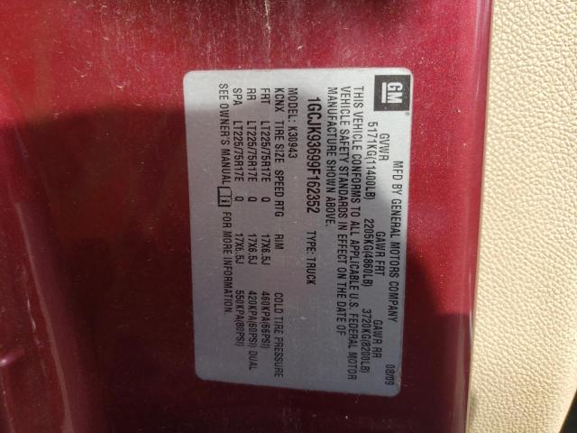 1GCJK93699F162352 - 2009 CHEVROLET SILVERADO K3500 LTZ MAROON photo 13