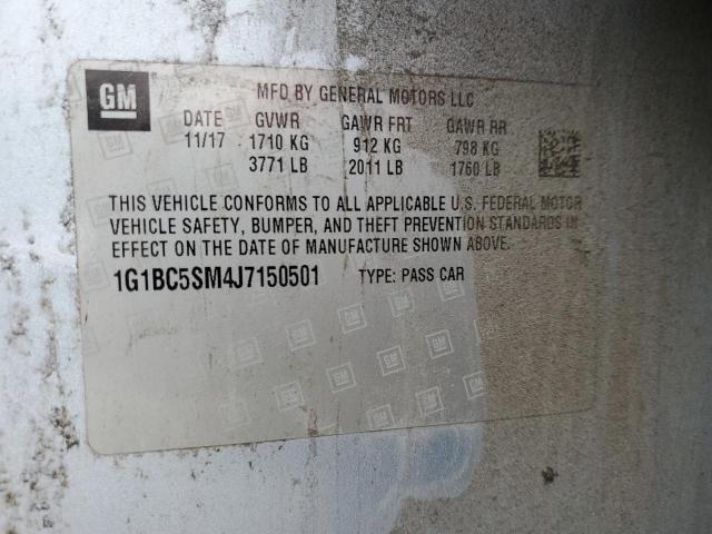 1G1BC5SM4J7150501 - 2018 CHEVROLET CRUZE LS 蓝色 照片 12