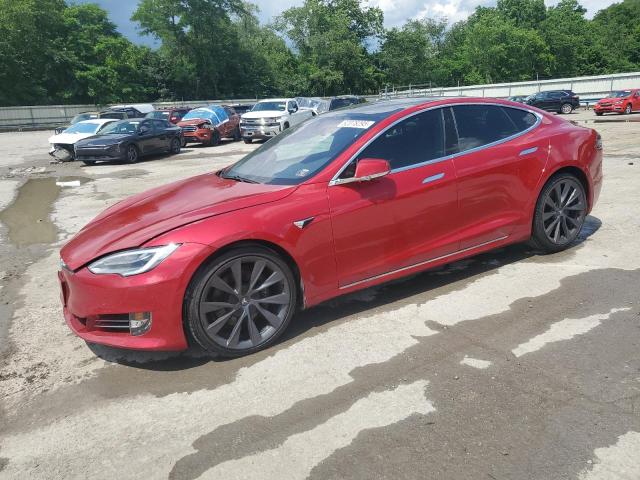 5YJSA1E25LF412216 - 2020 TESLA MODEL S RED photo 1