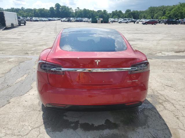 5YJSA1E25LF412216 - 2020 TESLA MODEL S RED photo 6