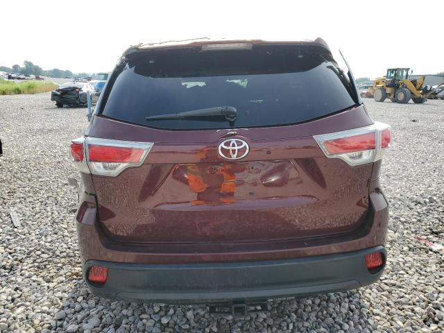 5TDJKRFH0GS226479 - 2016 TOYOTA HIGHLANDER XLE 勃艮第红 照片 6