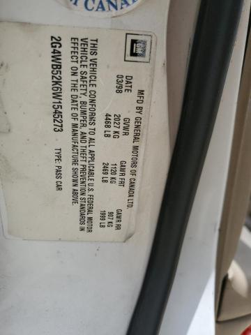 2G4WB52K6W1545273 - 1998 BUICK REGAL LS 白色 照片 12