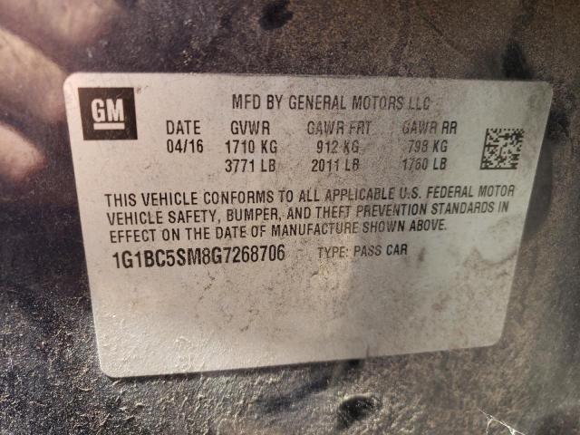 1G1BC5SM8G7268706 - 2016 CHEVROLET CRUZE LS BLACK photo 12