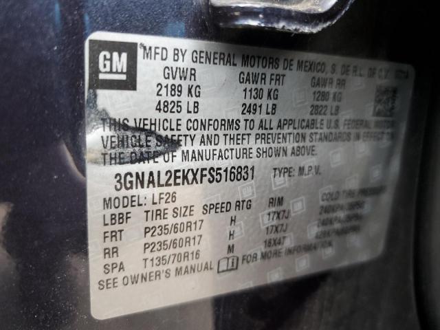 3GNAL2EKXFS516831 - 2015 CHEVROLET CAPTIVA LS 蓝色 照片 13