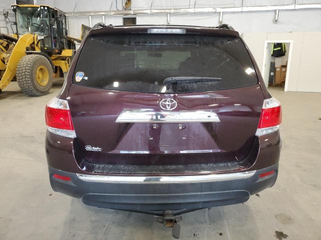 5TDZK3EH5BS036378 - 2011 TOYOTA HIGHLANDER BASE BURGUNDY photo 6