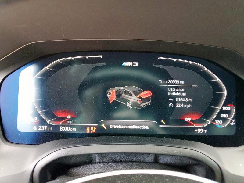 WBS33AY0XMFL26107 - 2021 BMW M3 COMPETITION ნაცრისფერი ფოტო 9