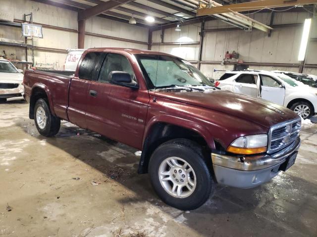 1B7GG22N91S142402 - 2001 DODGE DAKOTA BURGUNDY photo 4