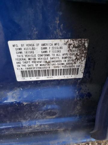 19UDE2F37HA009219 - 2017 ACURA ILX BASE WATCH PLUS BLUE photo 13