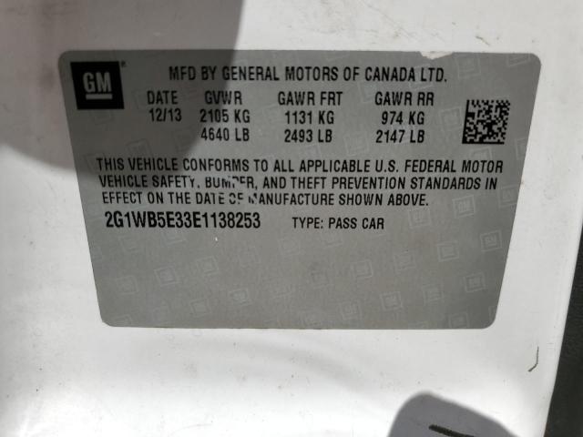 2G1WB5E33E1138253 - 2014 CHEVROLET IMPALA LIM LT SILVER photo 12