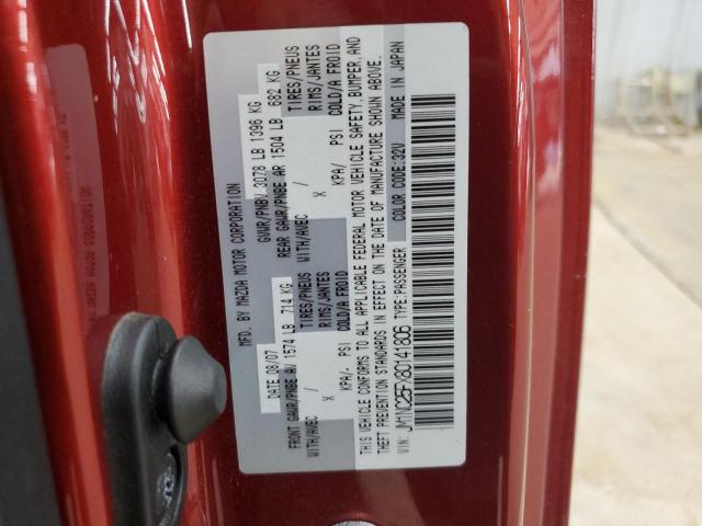 JM1NC25FX80141806 - 2008 MAZDA MX-5 MIATA ბურგუნდია ფოტო 12