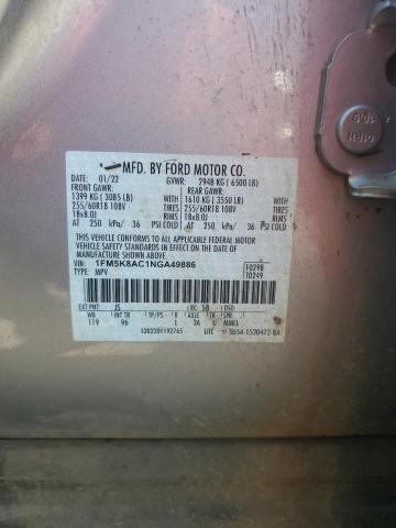 1FM5K8AC1NGA49886 - 2022 FORD EXPLORER POLICE INTERCEPTOR 银色 照片 13