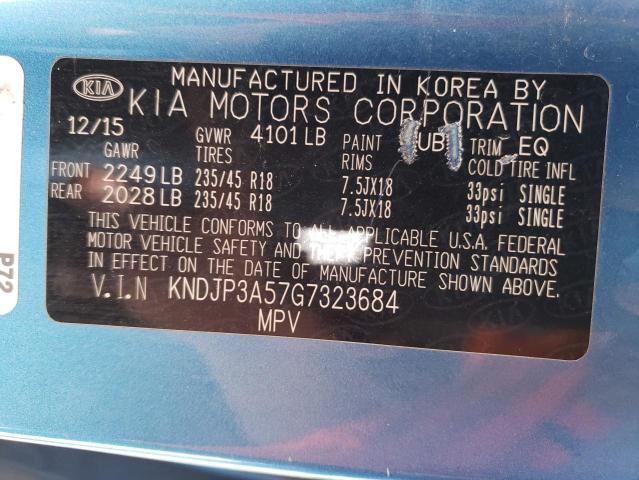 KNDJP3A57G7323684 - 2016 KIA SOUL + BLUE photo 13