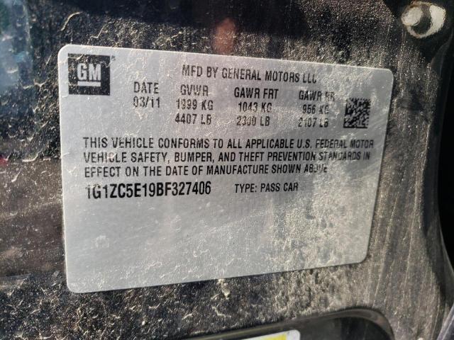 1G1ZC5E19BF327406 - 2011 CHEVROLET MALIBU 1LT 黑色 照片 12