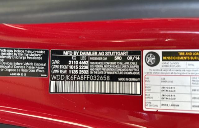 WDDJK6FA8FF032658 - 2015 MERCEDES-BENZ SL 400 RED photo 10