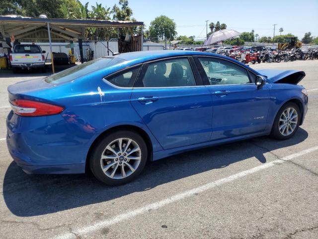 3FA6P0LU5HR386341 - 2017 FORD FUSION SE HYBRID BLUE photo 3