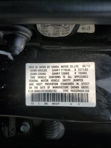 JH4KC1F51EC002742 - 2014 ACURA RLX TECH BLACK photo 12