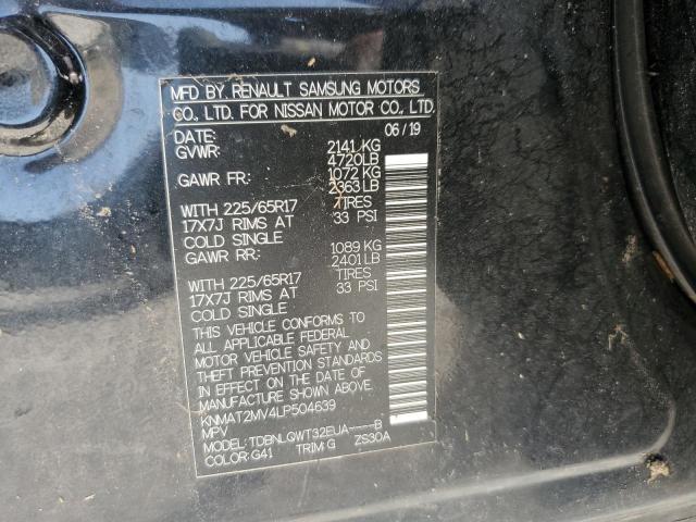 KNMAT2MV4LP504639 - 2020 NISSAN ROGUE S 黑色 照片 13