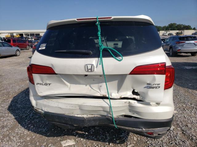 5FNYF6H09HB097477 - 2017 HONDA PILOT ELITE WHITE photo 6