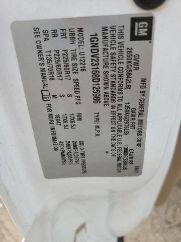 1GNDV23168D125986 - 2008 CHEVROLET UPLANDER LS 白色 照片 13