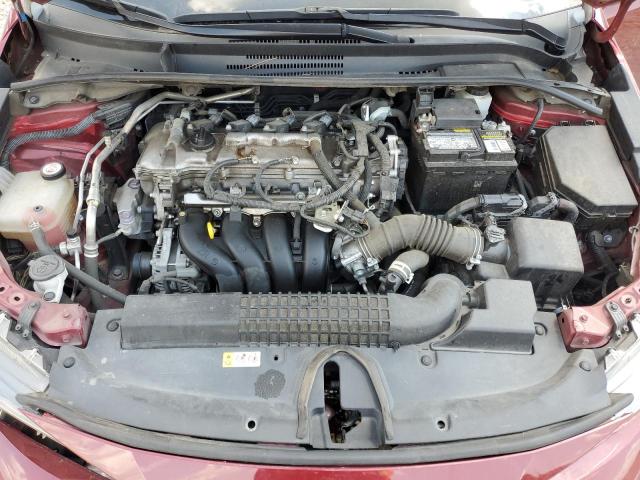 5YFEPMAE1NP332433 - 2022 TOYOTA COROLLA LE მუქწითელი ფოტო 11