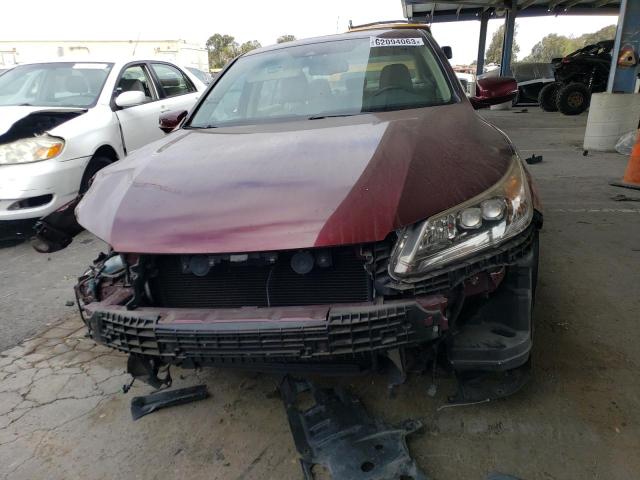 1HGCR3F96EA029564 - 2014 HONDA ACCORD TOURING BURGUNDY photo 5