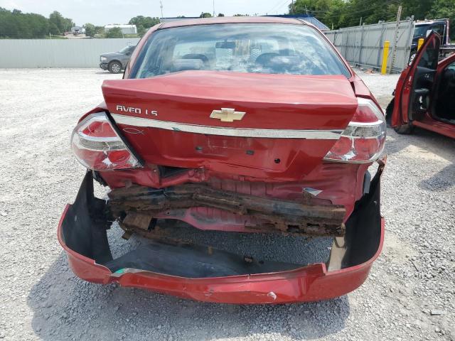 KL1TD56637B153133 - 2007 CHEVROLET AVEO BASE RED photo 6