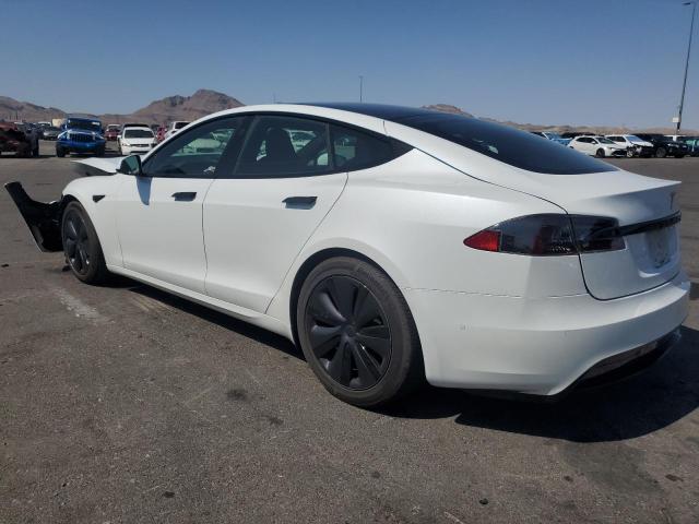 5YJSA1E57MF446783 - 2021 TESLA MODEL S WHITE photo 2