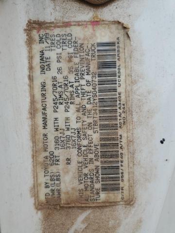 5TBRT3412YS040732 - 2000 TOYOTA TUNDRA ACCESS CAB თეთრი ფოტო 12