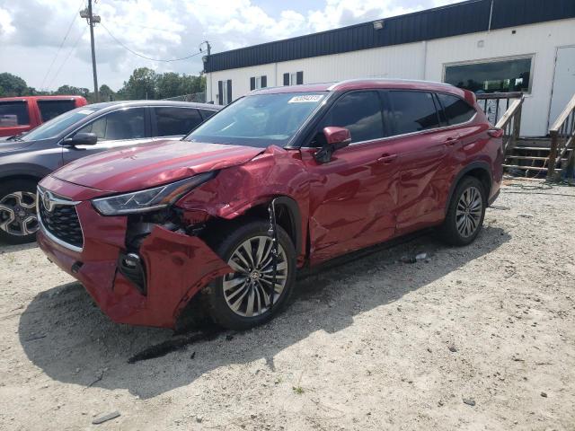 5TDFZRAH3MS036390 - 2021 TOYOTA HIGHLANDER PLATINUM RED photo 1