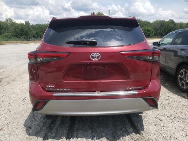 5TDFZRAH3MS036390 - 2021 TOYOTA HIGHLANDER PLATINUM RED photo 6