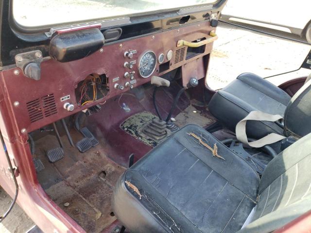 1JCBM85A8BT017125 - 1981 JEEP JEEP CJ5 BURGUNDY photo 8